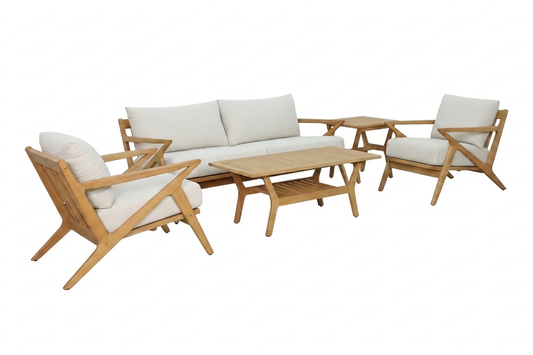 CAMELIA V 4-Seater Outdoor Lounge Setting – Front View on White Background