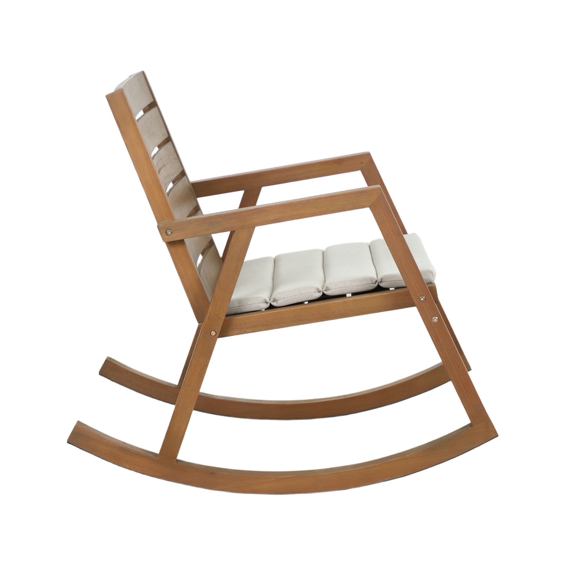 ALLORO Outdoor Rocking Chair - Side profile on white background