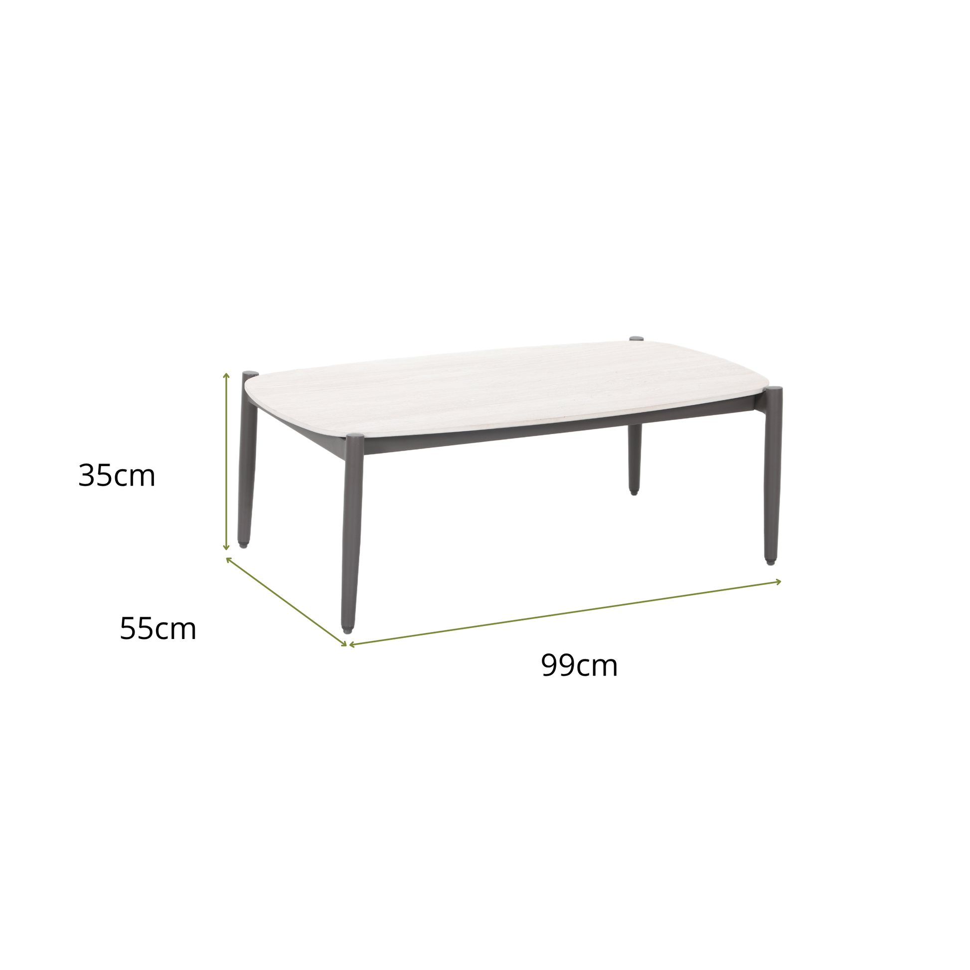 ALYA IV 4-Seater Outdoor Lounge Setting - Coffee Table Dimensions