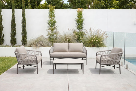 ALYA IV 4-Seater Outdoor Lounge Setting on a modern outdoor entertaining terrace