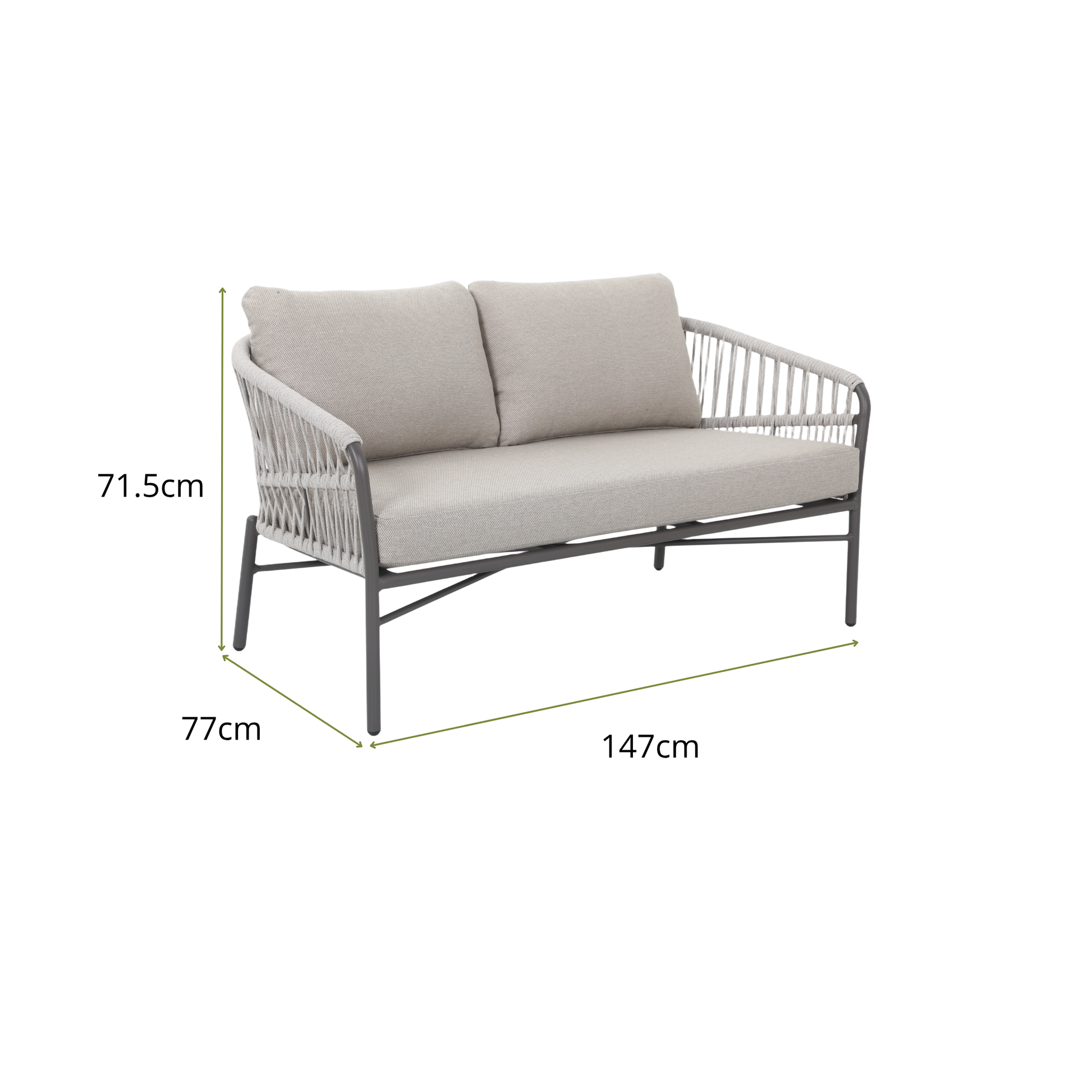 ALYA IV 4-Seater Outdoor Lounge Setting- Double Lounge Dimensions