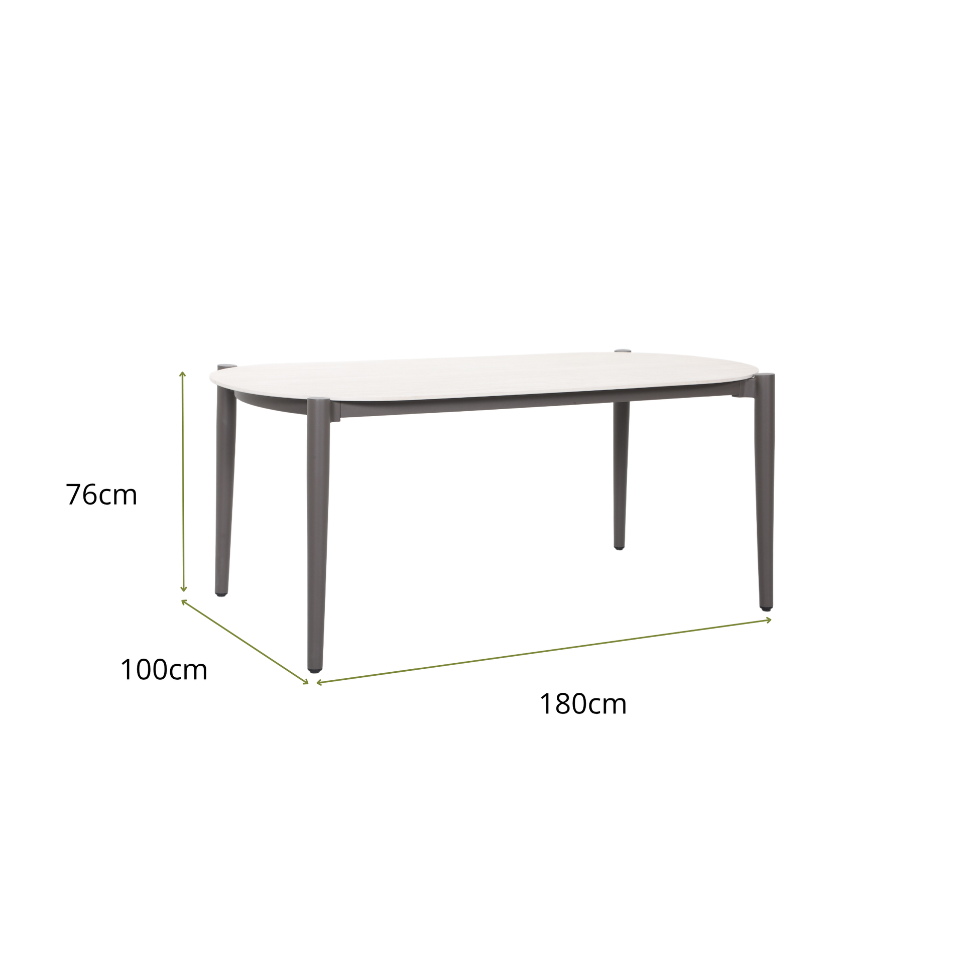 ALYA VII 6-Seater Outdoor Dining Setting - Dining Table Dimensions