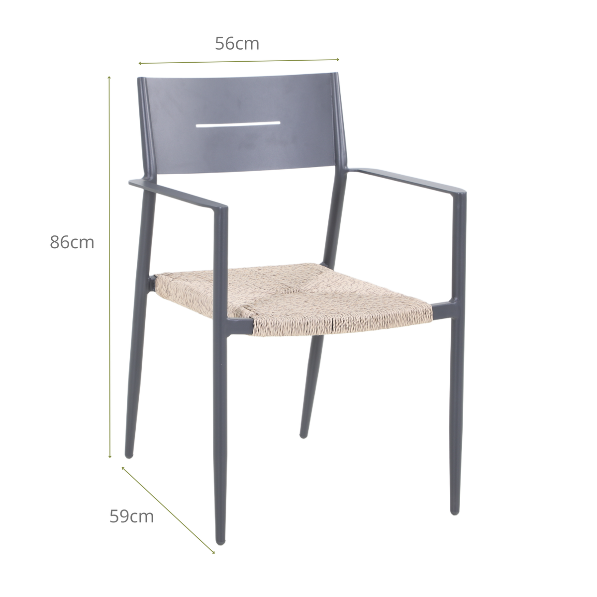 ARALIA IX 8-Seater Outdoor Dining Chair Dimensions