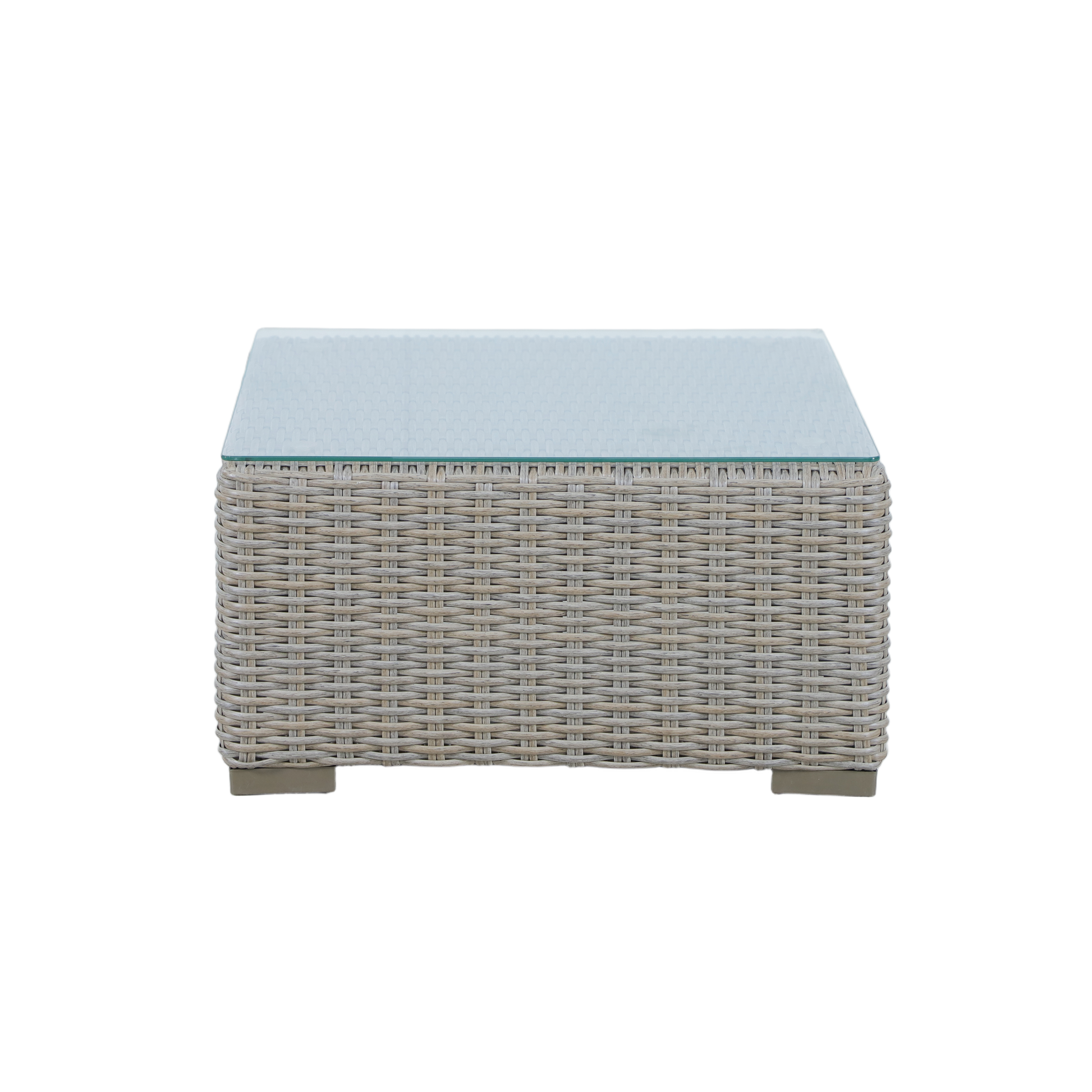 ASFODELO III 4-Seater Modular Outdoor Lounge Setting - Glass coffee table detail