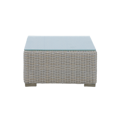 ASFODELO III 4-Seater Modular Outdoor Lounge Setting - Glass coffee table detail