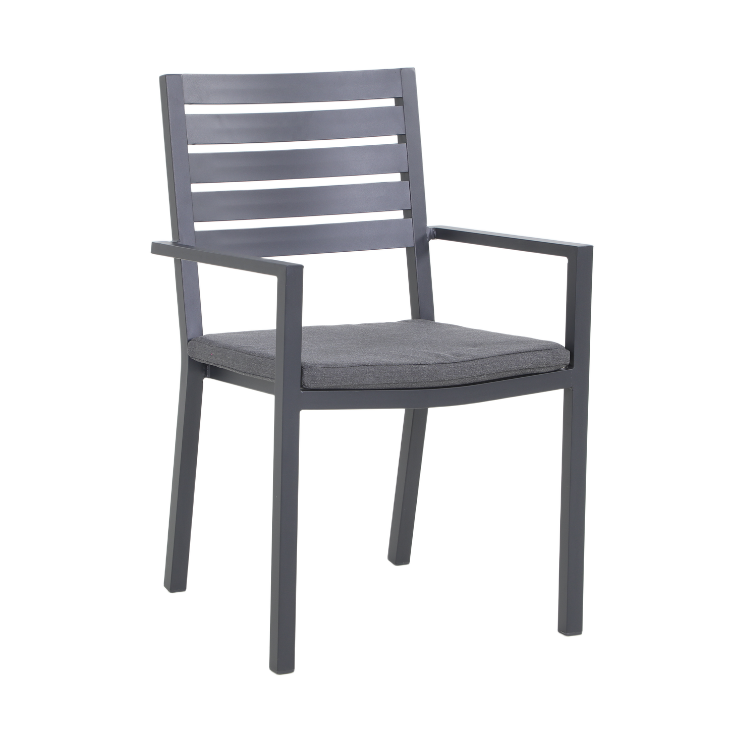 AZALEA VII 6-Seater Outdoor Dining Setting - Black - Dining Armchair Detail