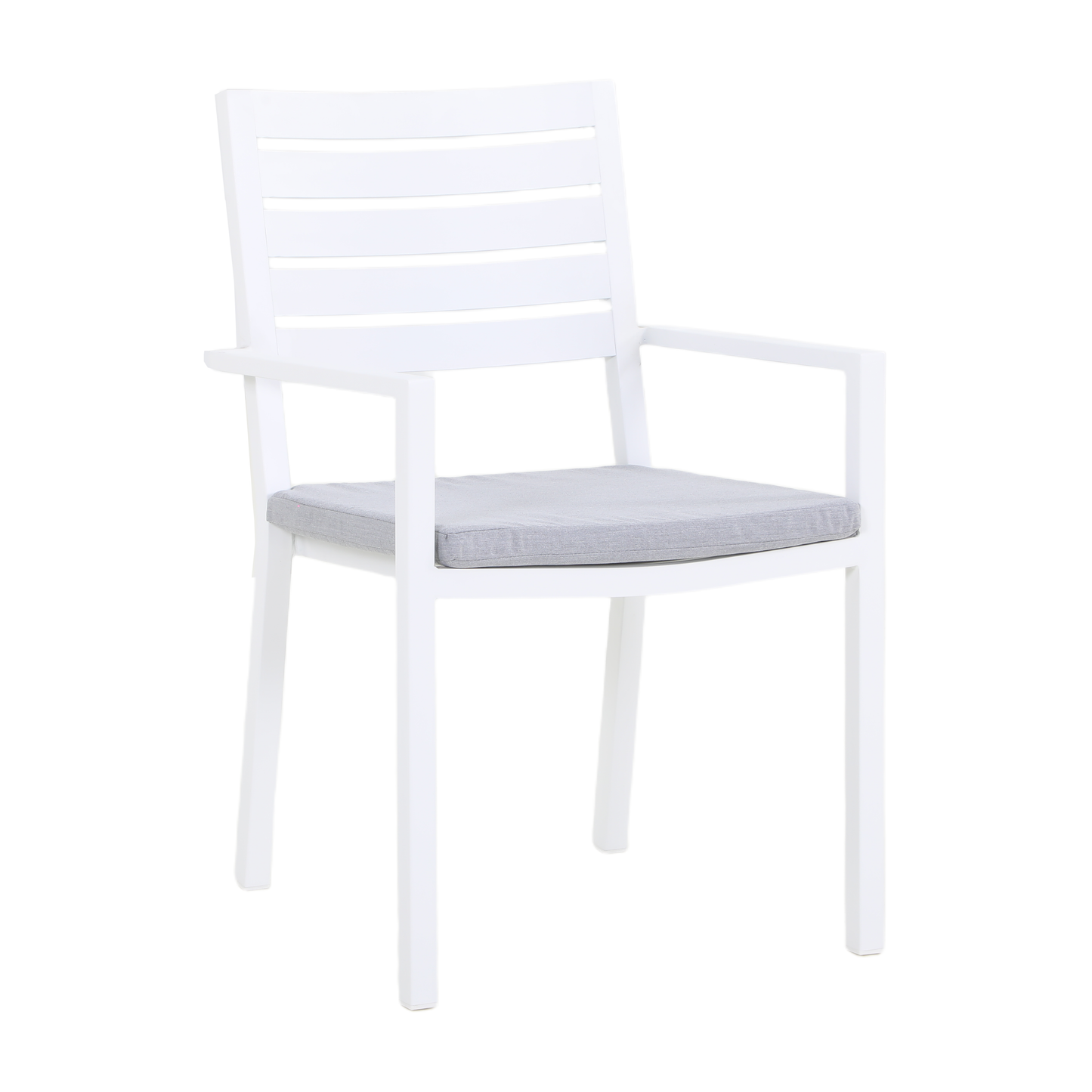 AZALEA VII 6-Seater Outdoor Dining Setting - White - Dining Armchair Detail