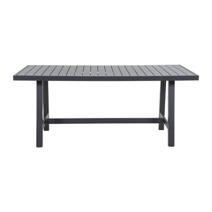 AZALEA VII 6-Seater Outdoor Dining Setting - Black - Dining Table Detail