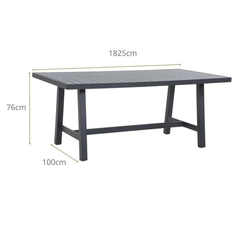 AZALEA VII 6-Seater Outdoor Dining Table Dimensions