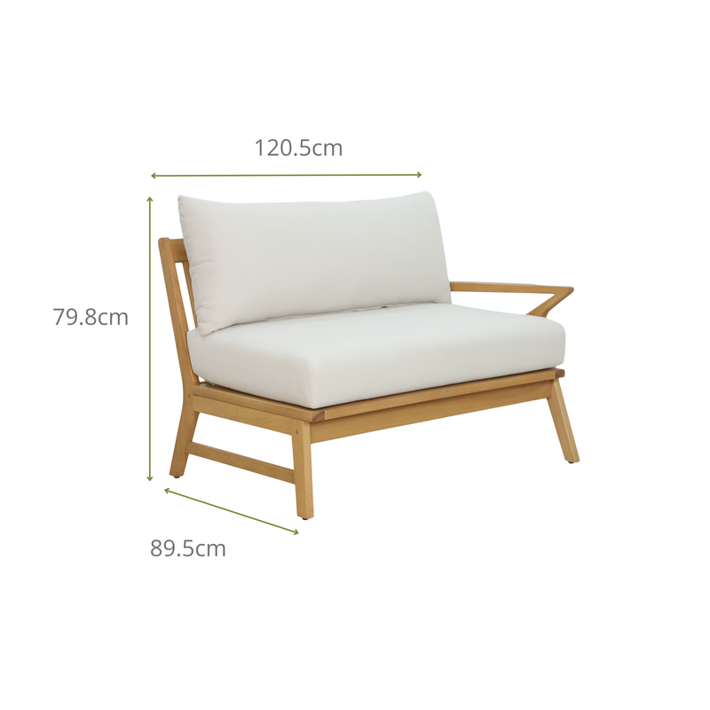 CAMELIA IV 5-Seater Outdoor Modular Lounge- Double Left Lounge Dimensions