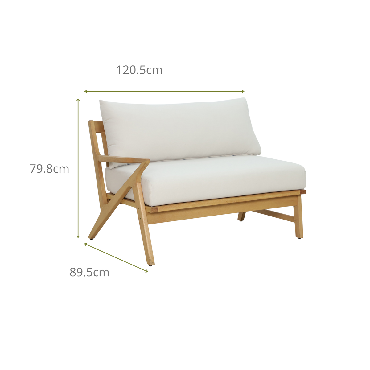 CAMELIA IV 5-Seater Outdoor Modular Lounge- Double Right Lounge Dimensions