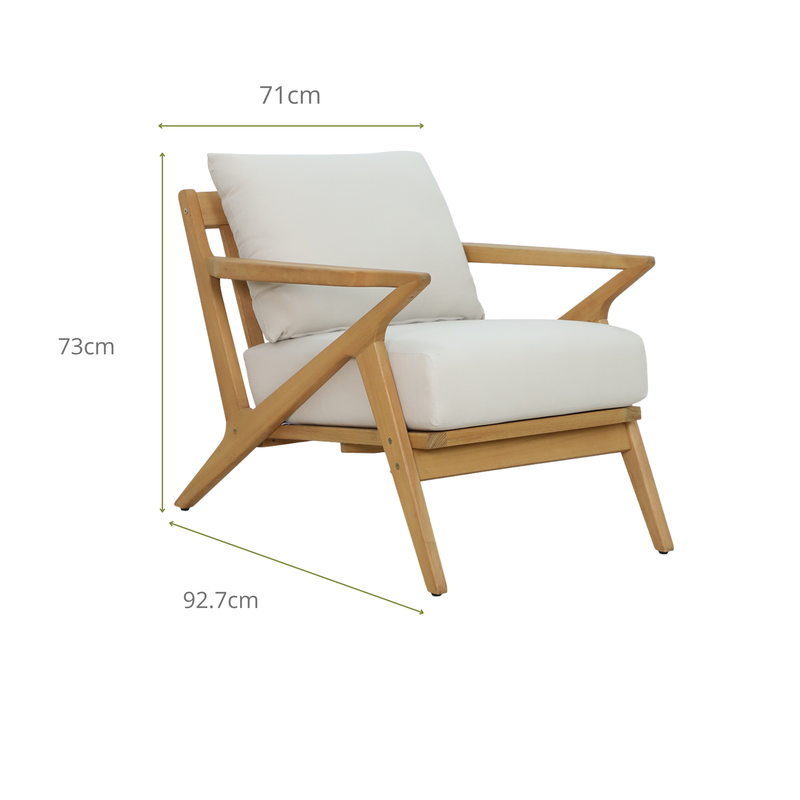 CAMELIA V 4-Seater Outdoor Lounge Setting- Single Lounge Dimensions
