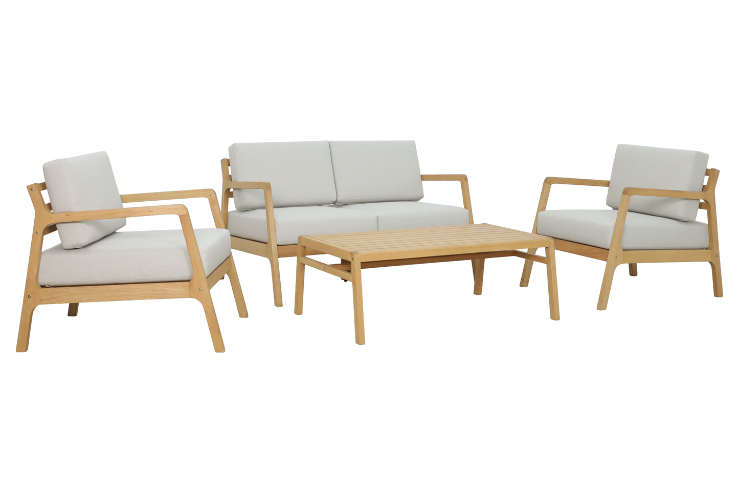 DALIA IV 4-Seater Outdoor Lounge Setting – Front View on White Background