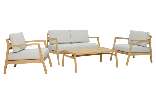 DALIA IV 4-Seater Outdoor Lounge Setting – Front View on White Background