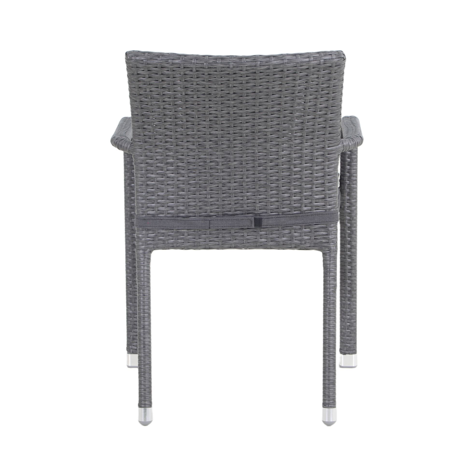 FICO Stackable Outdoor Dining Chair - Rear profile on a white background