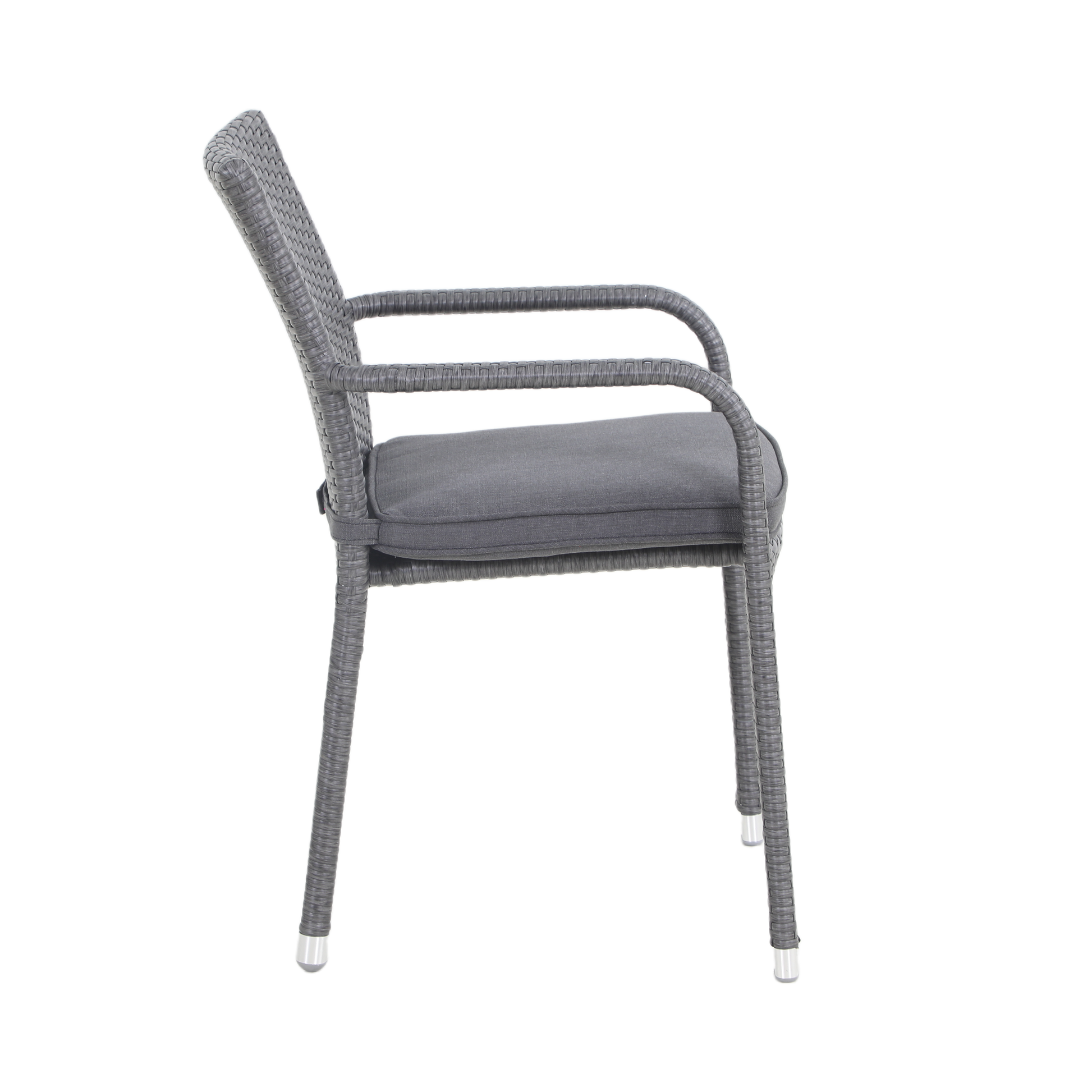 FICO Stackable Outdoor Dining Chair - Side profile on a white background