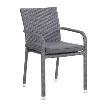 FICO Stackable Outdoor Dining Chair - Angle view on a white background