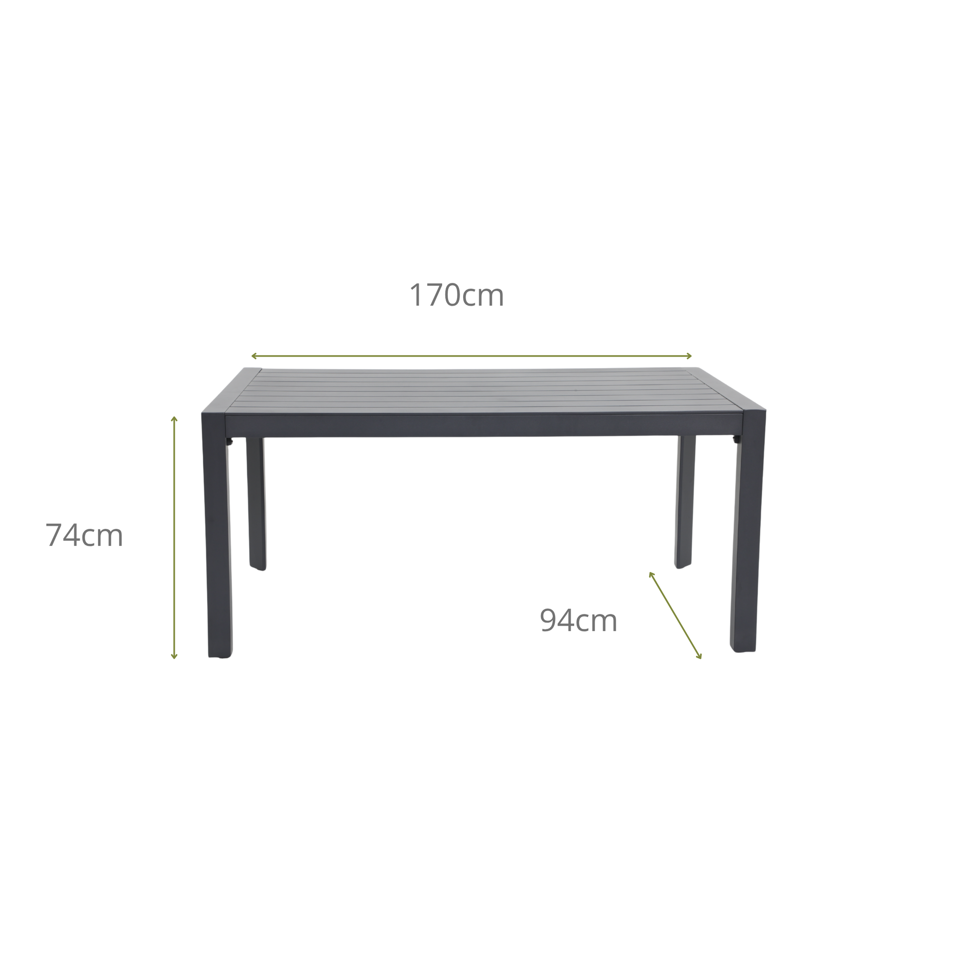 FICO VII 6- Seater Outdoor Dining Setting - Dining Chair Dimensions