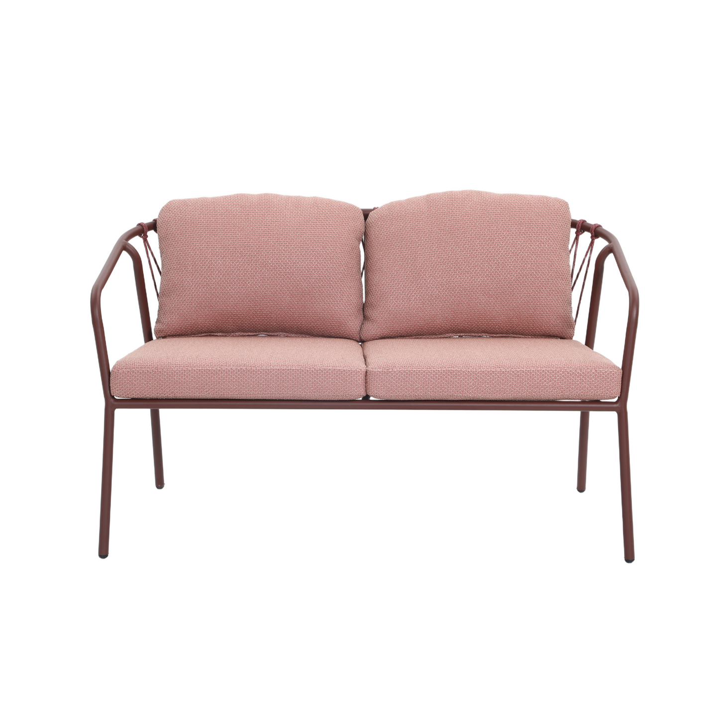 FRAGMA IV 4-Seater Outdoor Lounge Setting in Wine Red – Double Lounge Detail