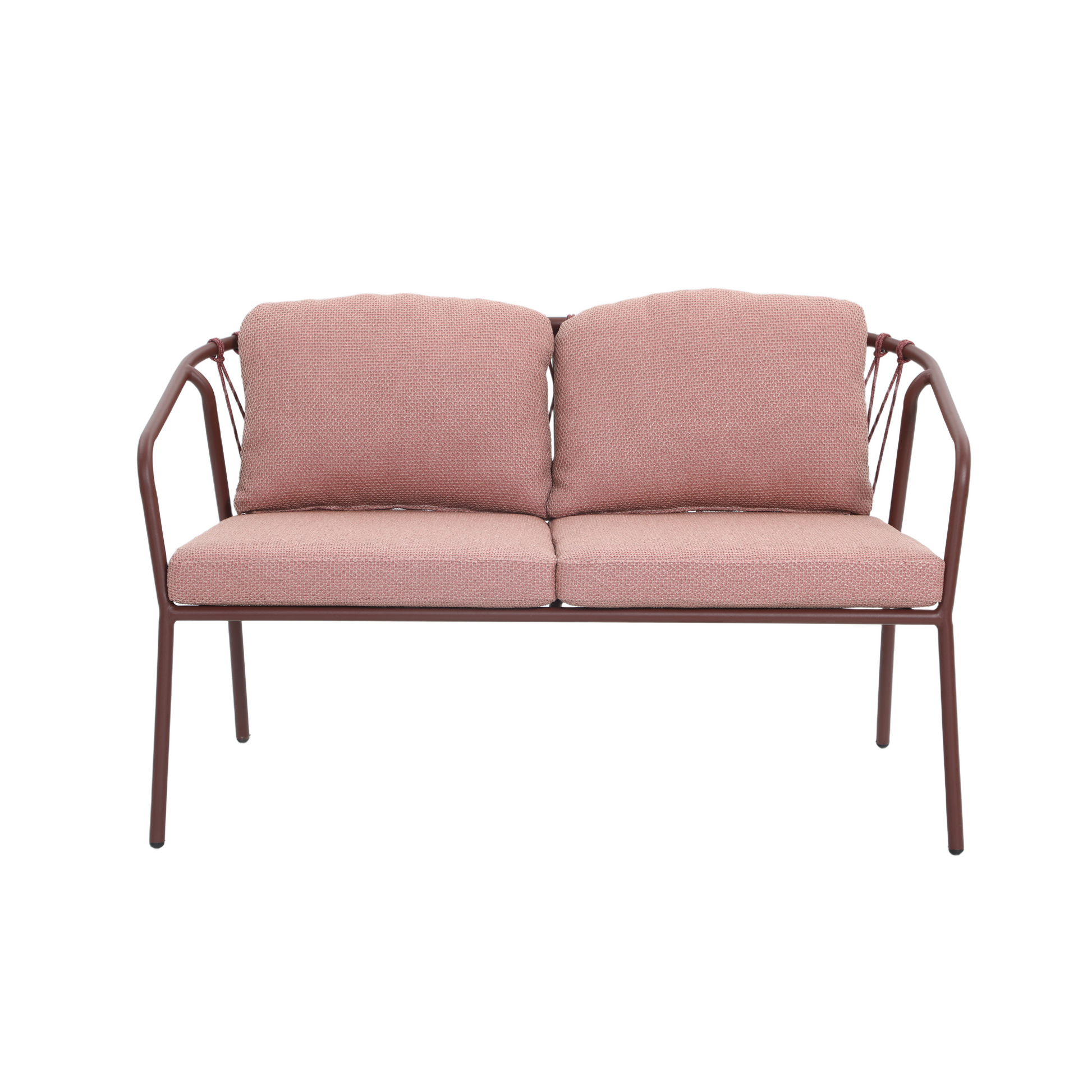 FRAGMA IV 4-Seater Outdoor Lounge Setting in Wine Red – Double Lounge Detail