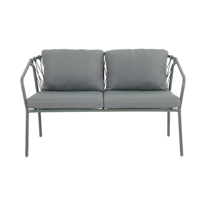 FRAGMA IV 4-Seater Outdoor Lounge Setting in Pine Green – Double Lounge Detail