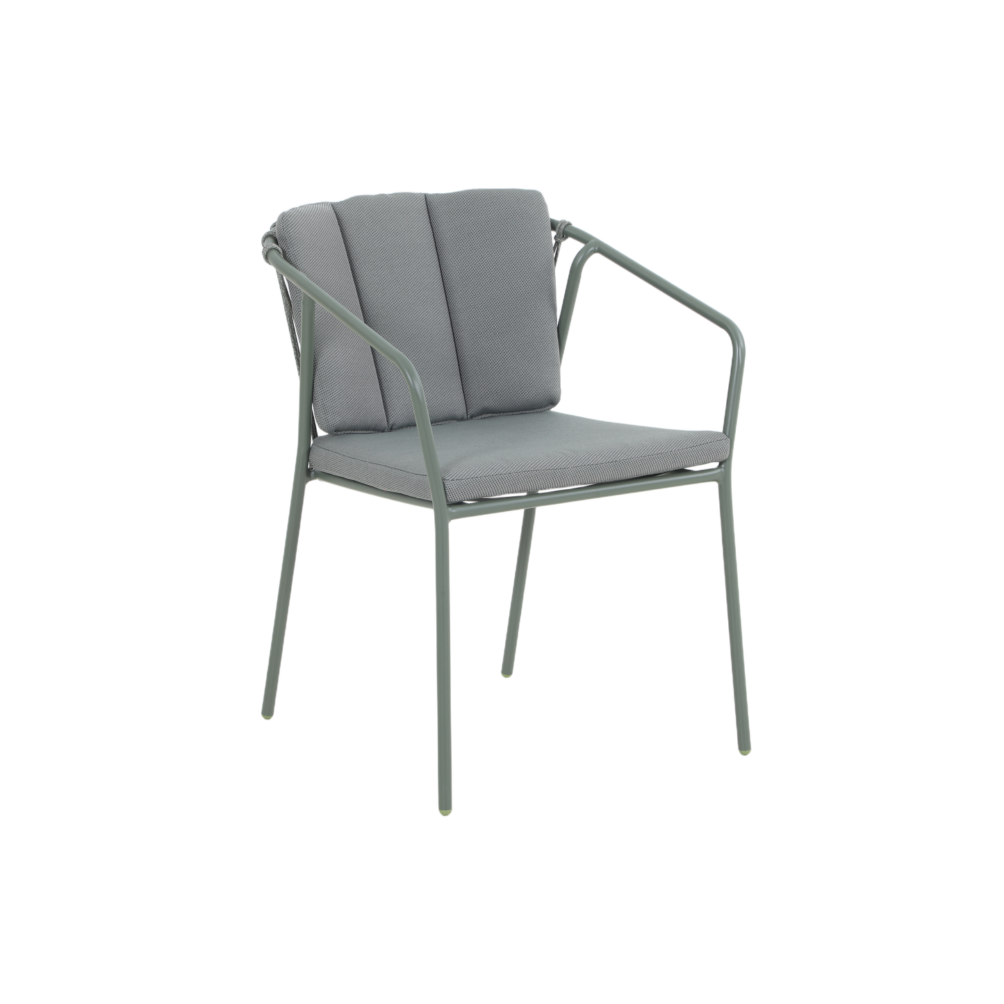 FRAGMA VII 6-Seater Outdoor Round Dining Setting in Pine Green - Dining Chair Detail