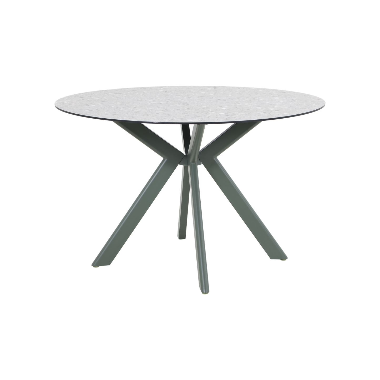 FRAGMA VII 6-Seater Outdoor Round Dining Setting in Pine Green - Round Dining Table Detail