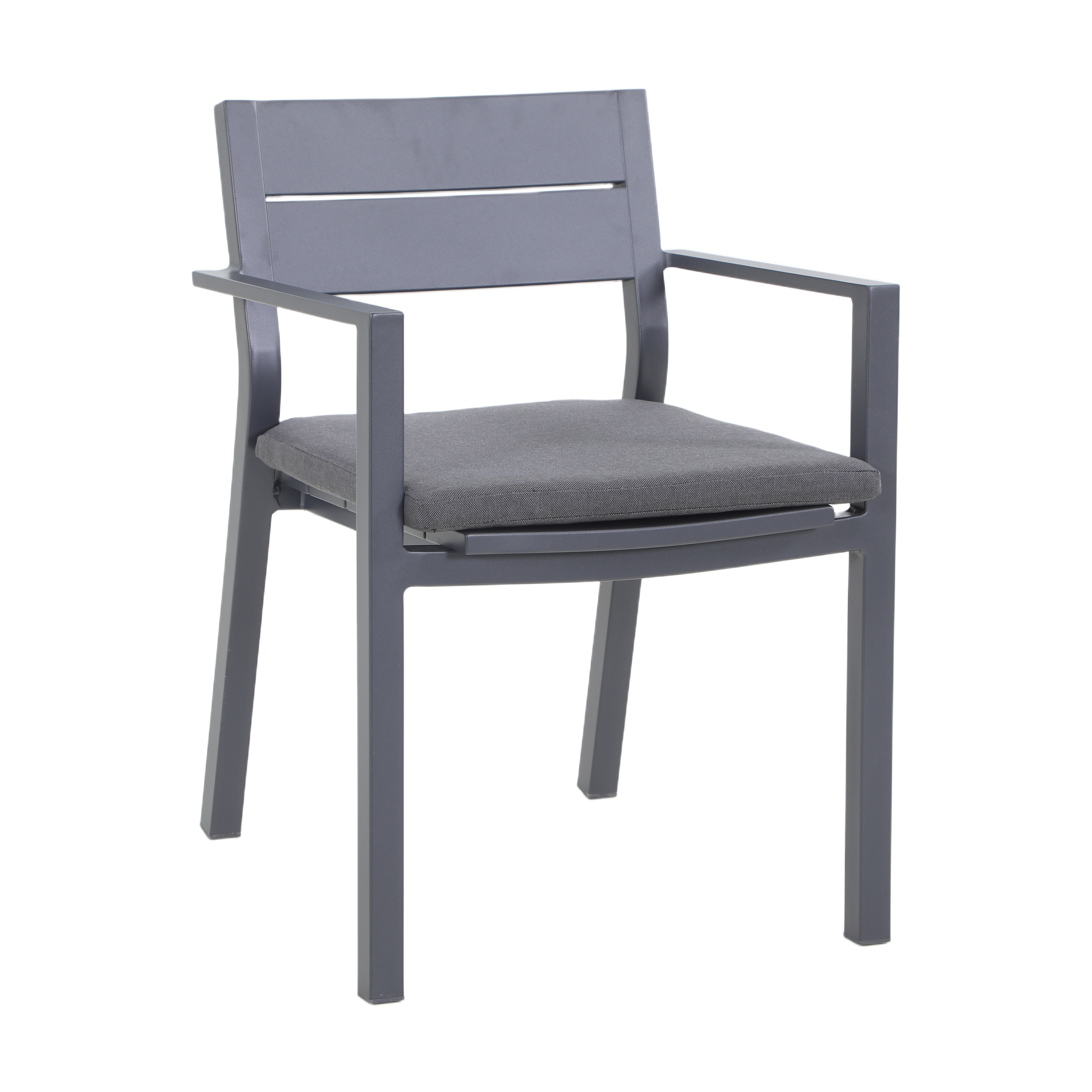GELSO IX 8-Seater Outdoor Dining Setting in Gunmetal - Dining Armchair Detail