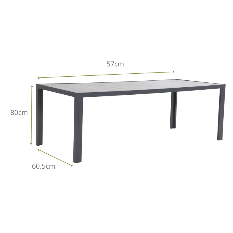 GELSO IX 8-Seater Outdoor Dining Table Dimensions
