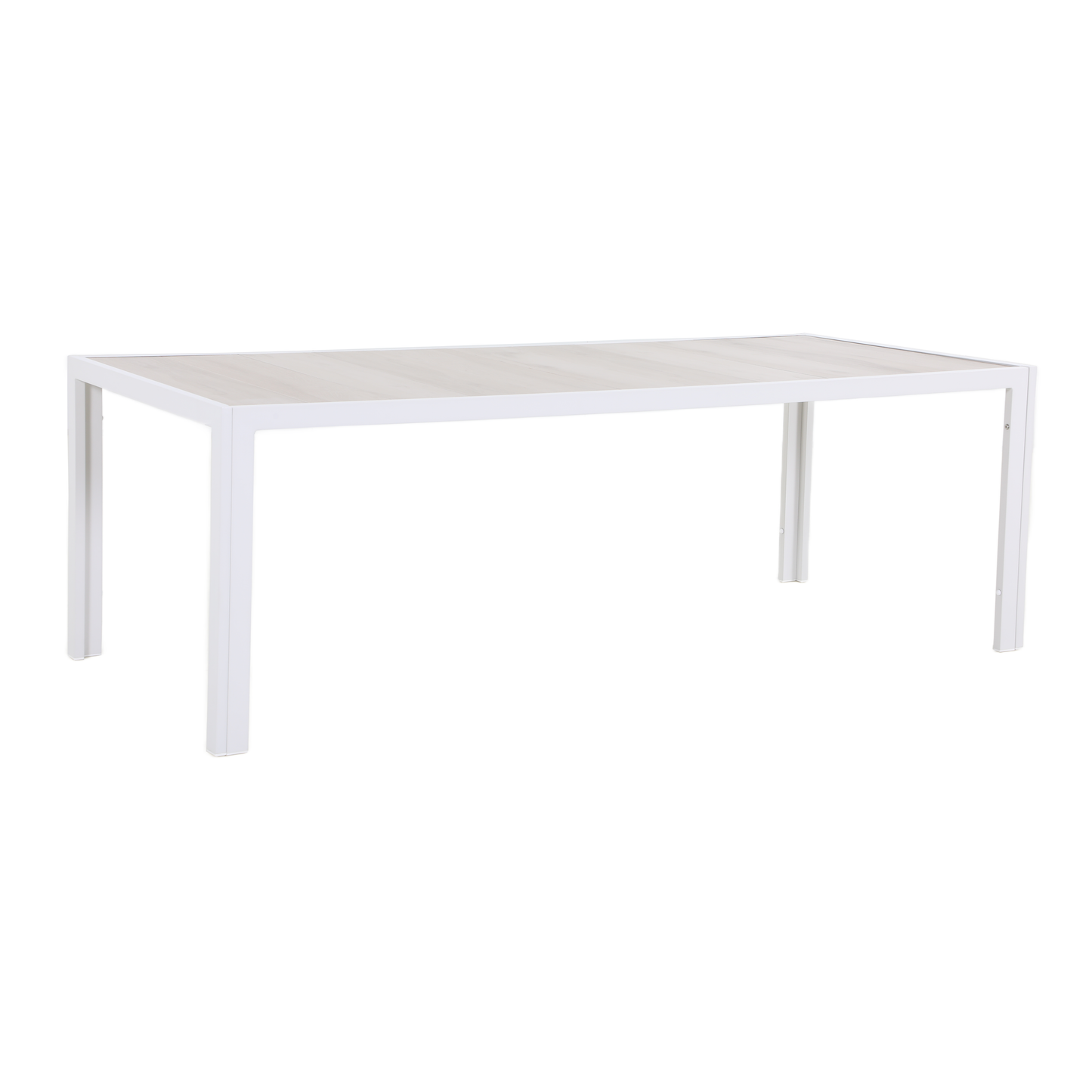 GELSO IX 8-Seater Outdoor Dining Setting in White - Dining Table Detail