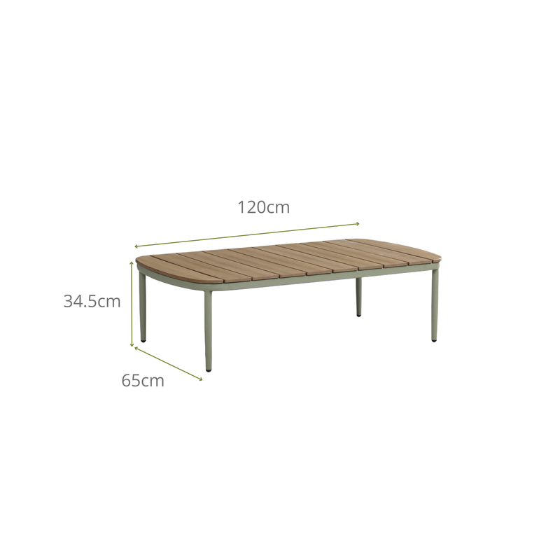 HESTIA IV 5-Seater Outdoor Lounge Setting - Coffee Table Dimensions