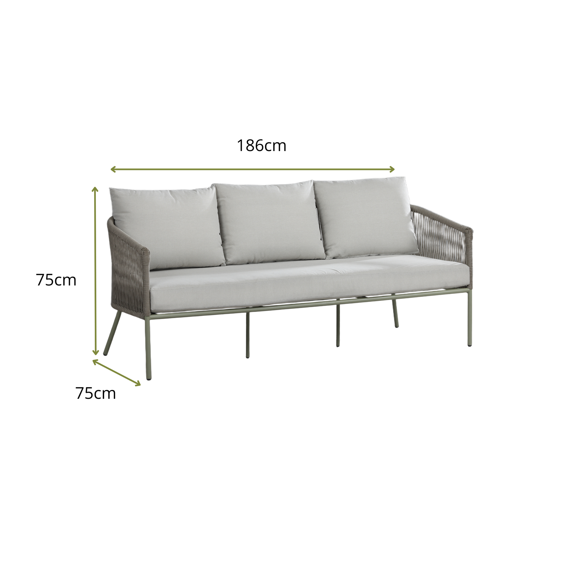 HESTIA IV 5-Seater Outdoor Lounge Setting - Double Lounge Dimensions
