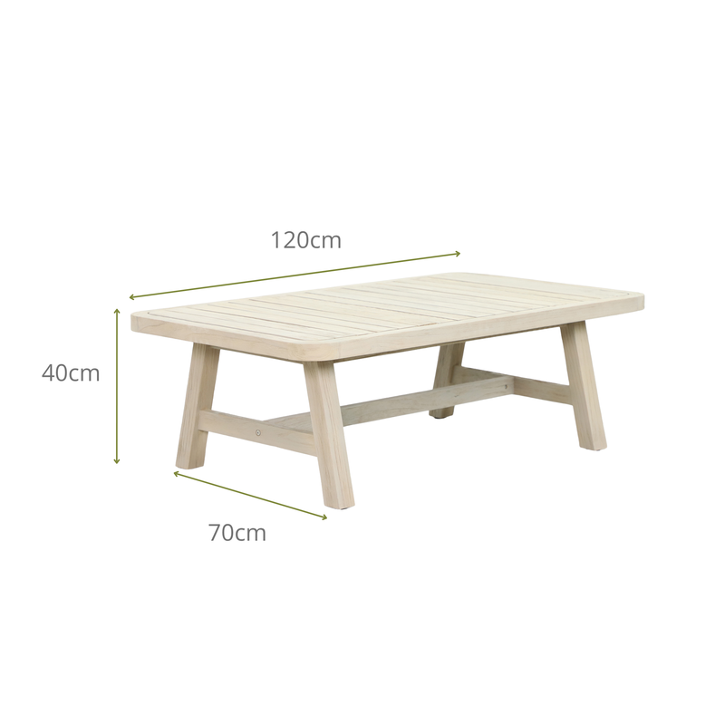 HOSTA IV 4-Seater Outdoor Lounge Setting- Coffee Table Dimensions