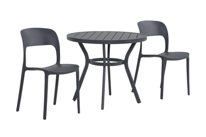IBERIS III 2-Seater Outdoor Bistro Setting - Angle view on a white background