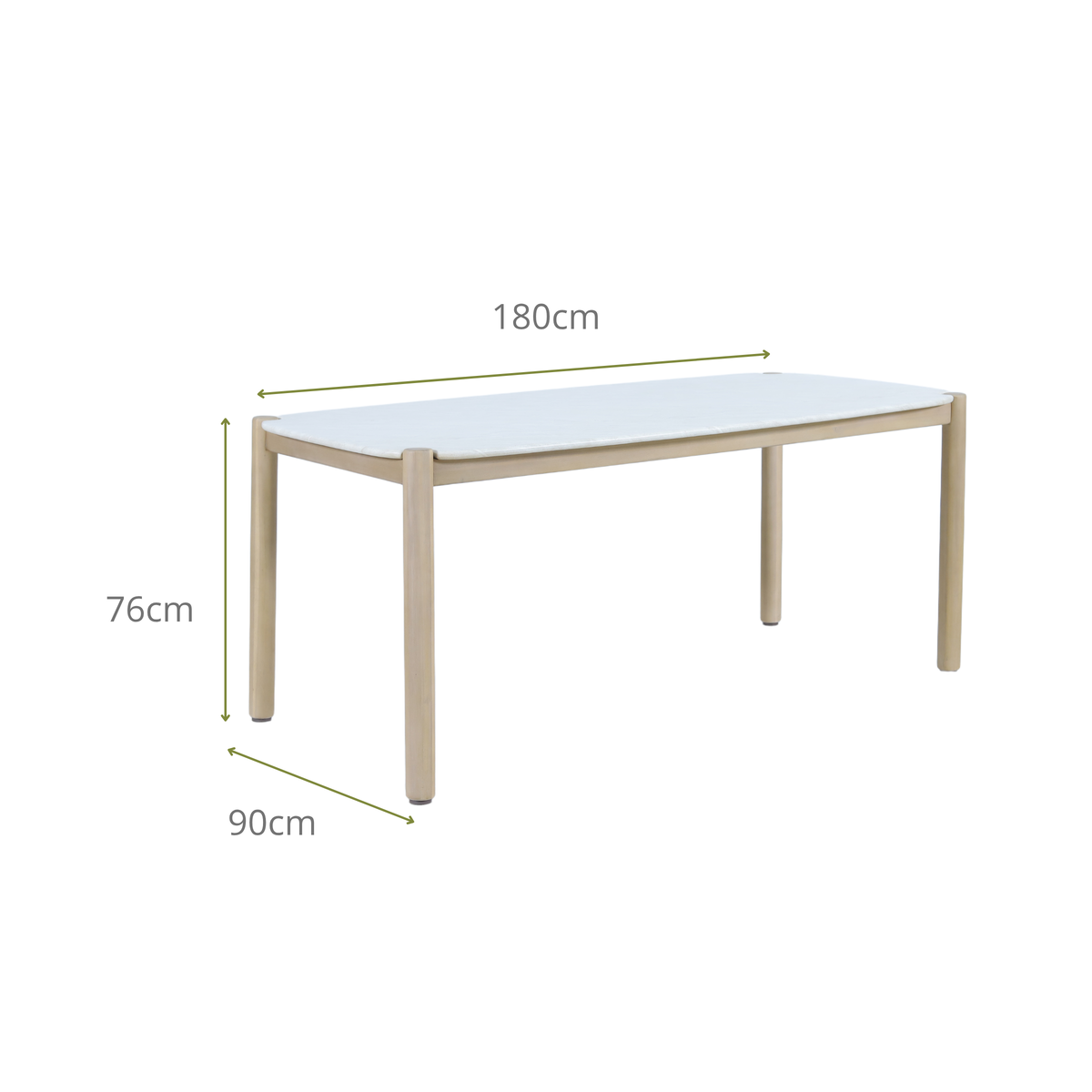 KERRIA VII 6-Seater Outdoor Dining Setting- Dining Table Dimension