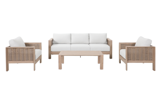 KOMODO IV 5-Seater Outdoor Lounge Setting – Front View on White Background