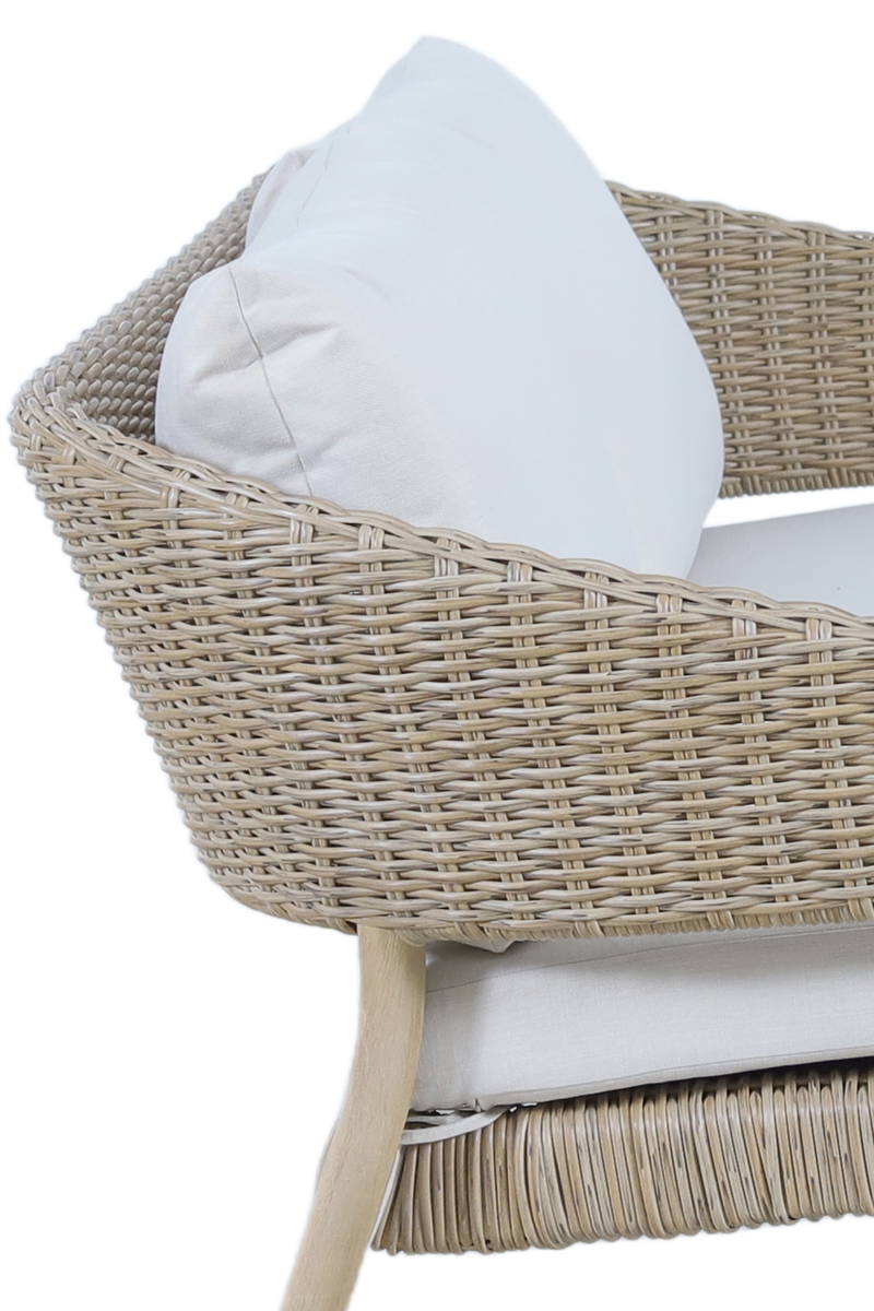 Wicker-Wrapped Lounge Chairs