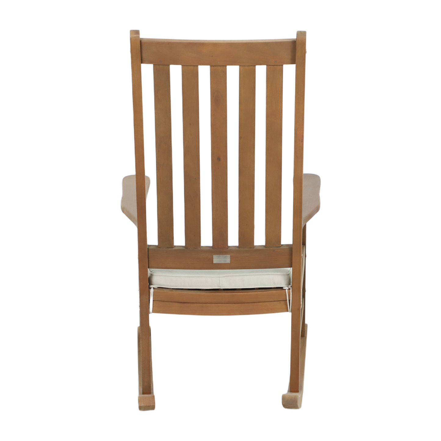 LIGUSTRO Outdoor High-back Rocking Chair - Rear profile on white background