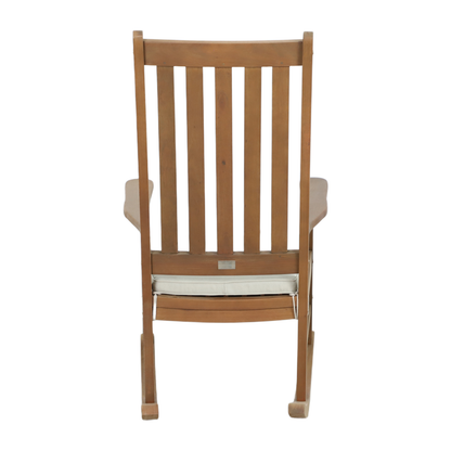 LIGUSTRO Outdoor High-back Rocking Chair - Rear profile on white background