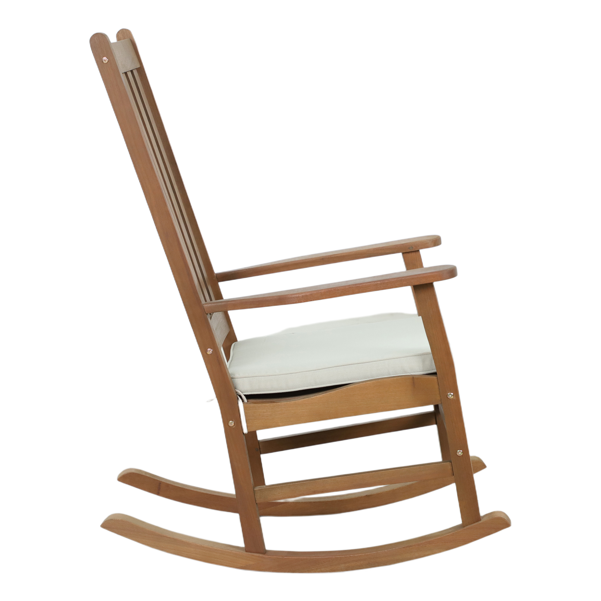 LIGUSTRO Outdoor High-back Rocking Chair - Side profile on white background