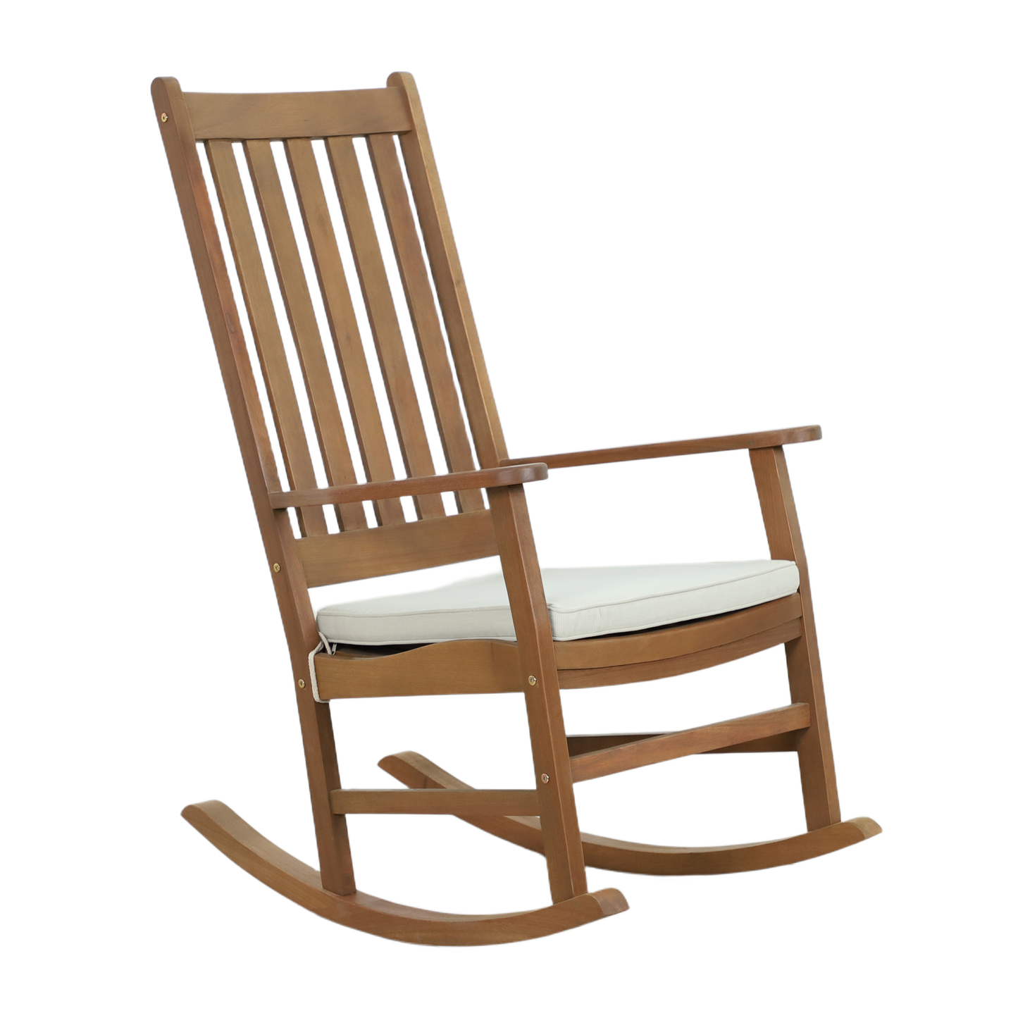 LIGUSTRO Outdoor High-back Rocking Chair - Angle profile on white background