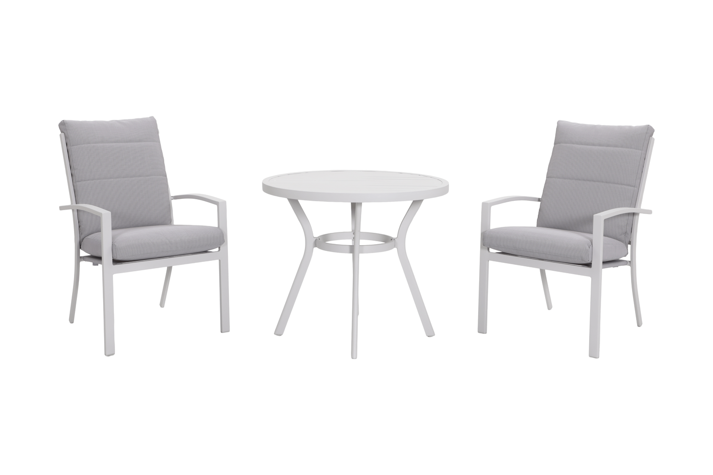 MELO III 2-Seater Outdoor Bistro Setting - Front view on a white background