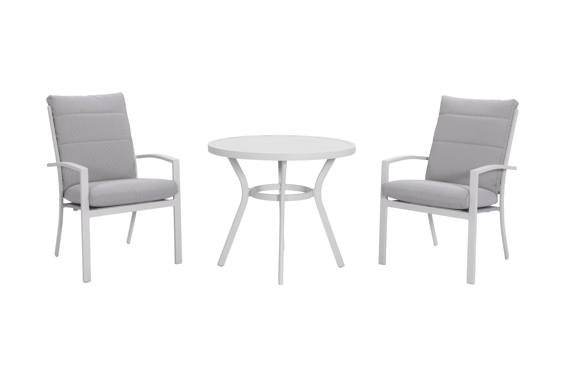 MELO III 2-Seater Outdoor Bistro Setting - Front view on a white background