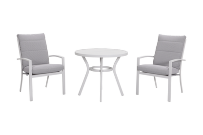 MELO III 2-Seater Outdoor Bistro Setting - Front view on a white background