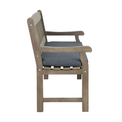 MIRTO 3-Seater Outdoor Bench - Side profile on a white background