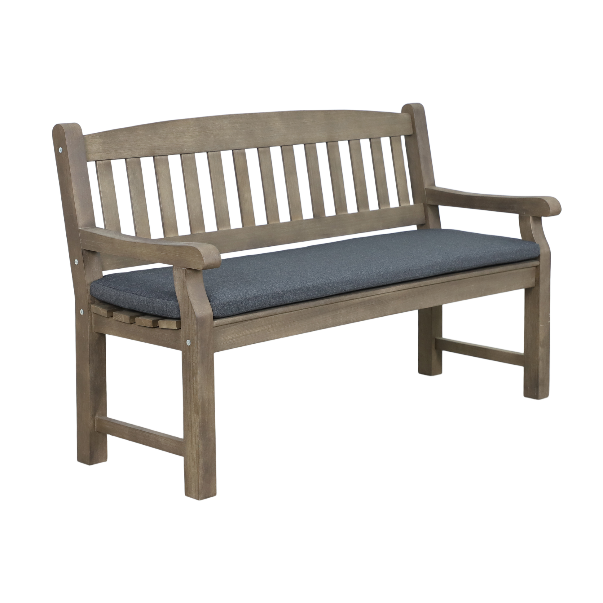MIRTO 3-Seater Outdoor Bench - Angle profile on a white background