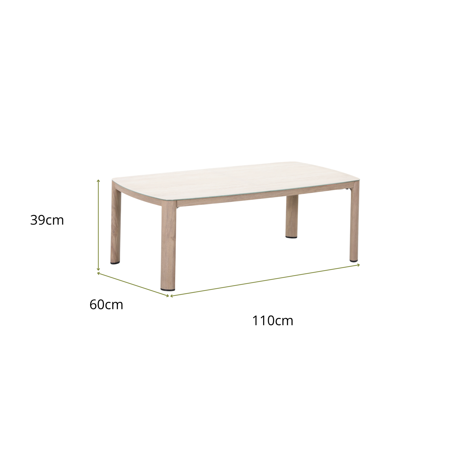 MYLO IV 4-Seater Outdoor Lounge Setting - Coffee Table Dimensions