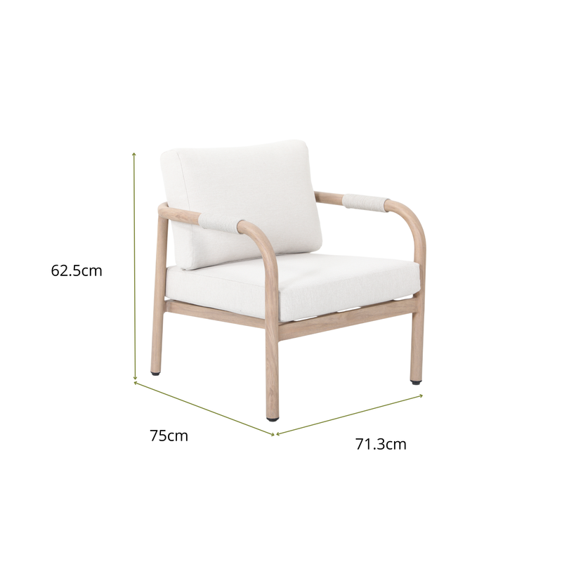 MYLO IV 4-Seater Outdoor Lounge Setting - Single Lounge Dimensions