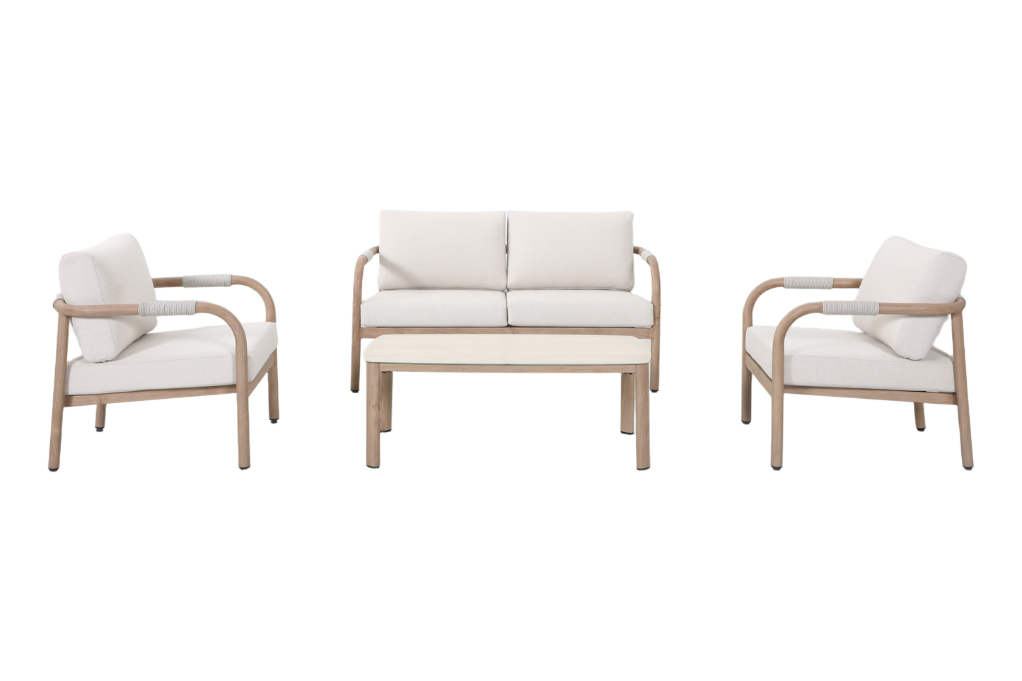 MYLO IV 4-Seater Outdoor Lounge Setting – Front View on White Background