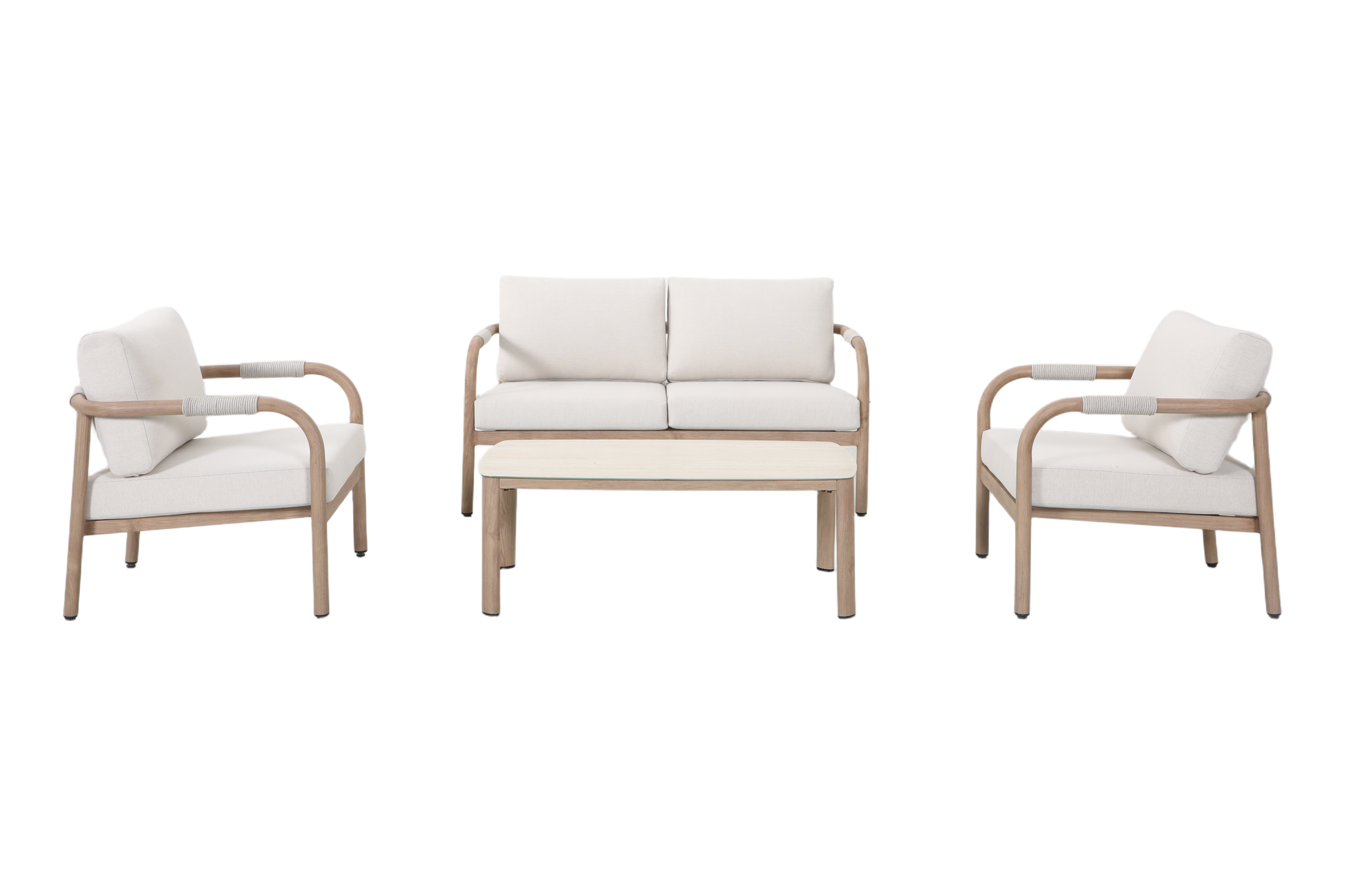 MYLO IV 4-Seater Outdoor Lounge Setting – Front View on White Background